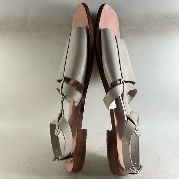 NEW Free People Long Weekend Leather Sandals Off White Size EU 39 US 8.5 - Picture 6 of 9